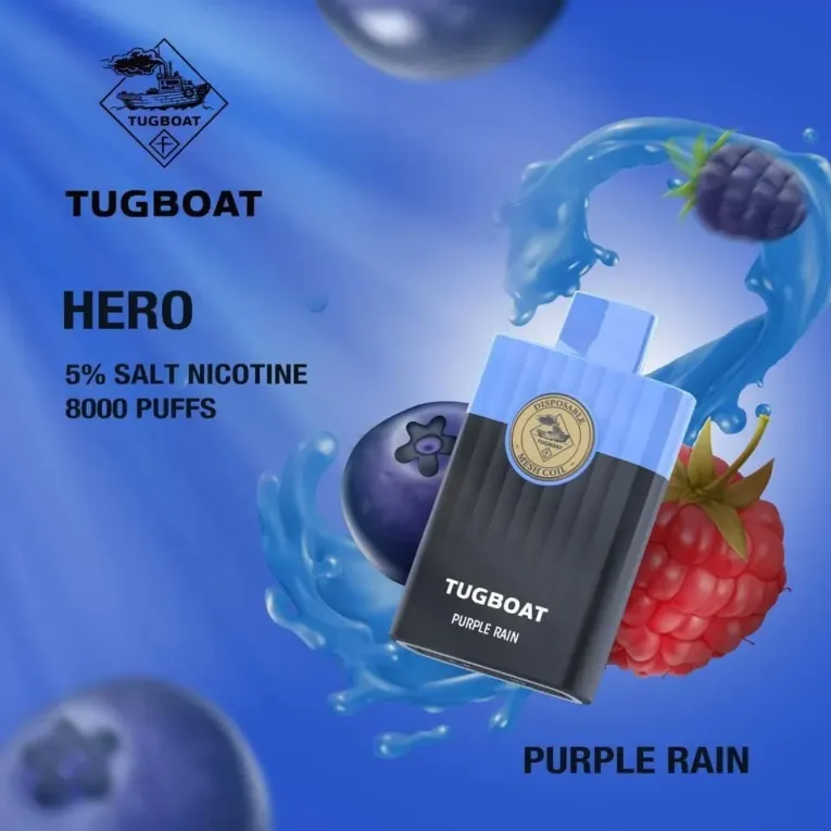 TUGBOAT HERO Purple Rain 8000 Puffs Disposable Vape In Dubai