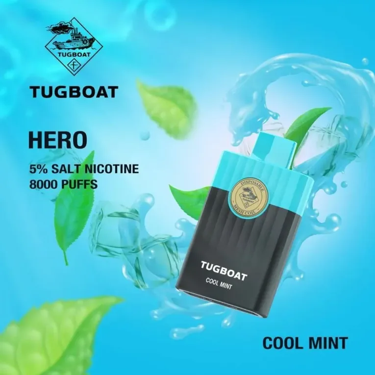 TUGBOAT HERO Cool Mint 8000 Puffs Disposable Vape In Dubai