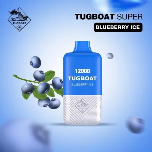 TUGBOAT SUPER 12000 PUFFS Blueberry Ice RECHARGEABLE VAPE IN DUBAI