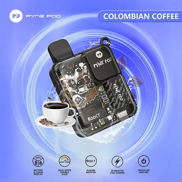 PYNE POD BOOST 8500 PUFFS COLOMBIAN COFFEE DISPOSABLE VAPE