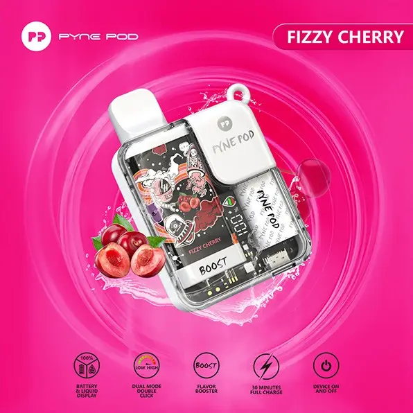 PYNE POD BOOST 8500 PUFFS FIZZY CHERRY DISPOSABLE VAPE