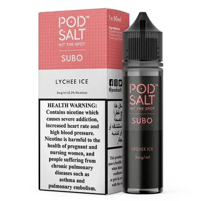 Pod Salt Subo 3mg E-Liquid (UAE) – 50ml Lychee Ice
