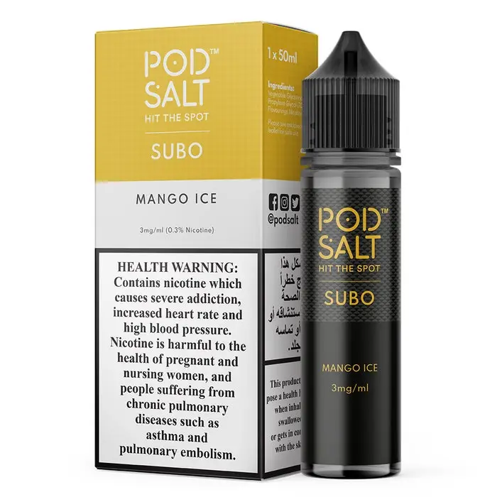 Pod Salt Subo 3mg E-Liquid (UAE) – 50ml Mango Ice