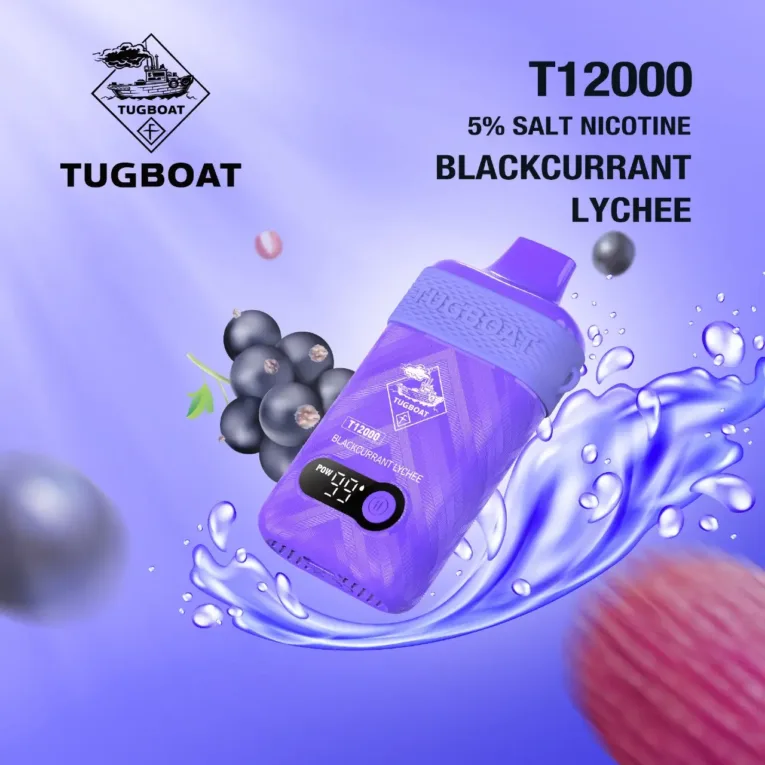 Tugboat T12000 Blackcurrant Lychee Disposable Vape Gen Vape Dubai