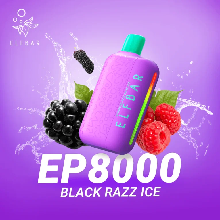 ELFBAR EP8000 PUFFS BLACK BERRY CRANBERRY