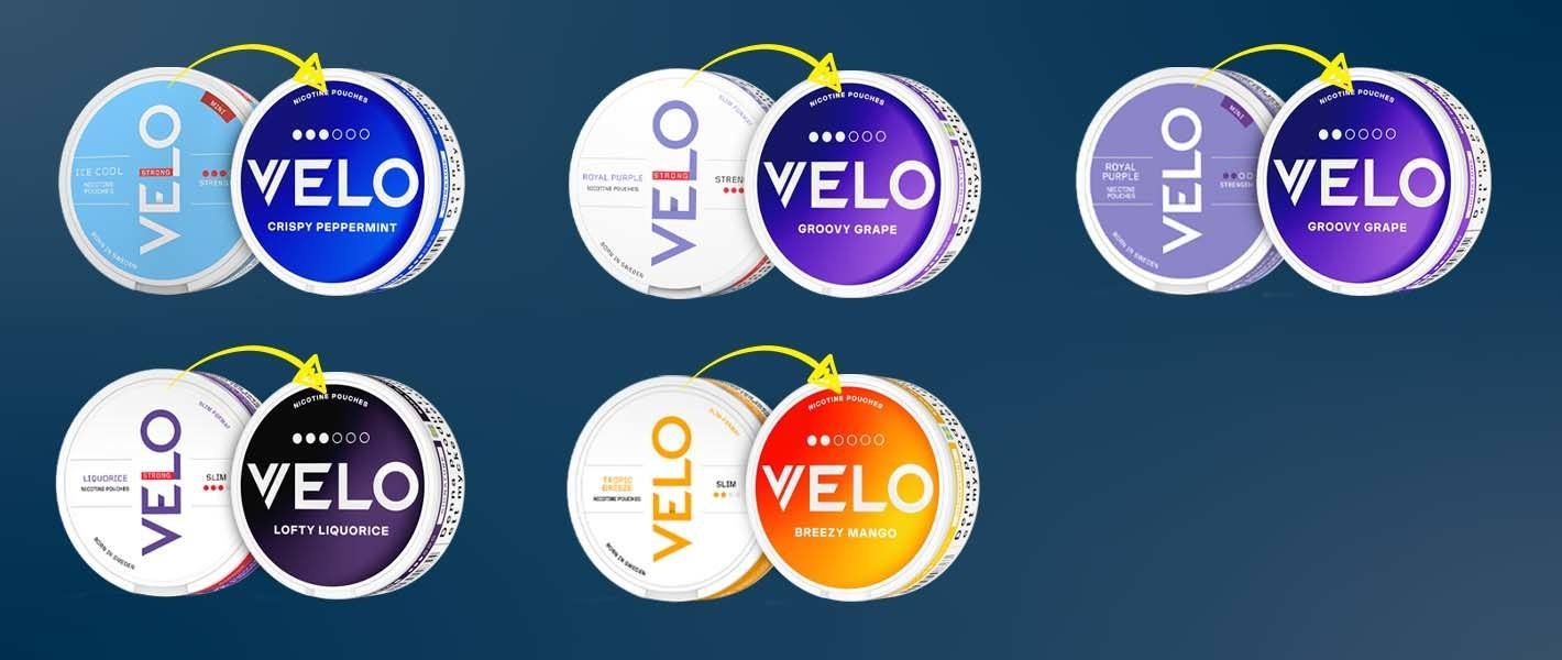 Velo new name and flavor chart